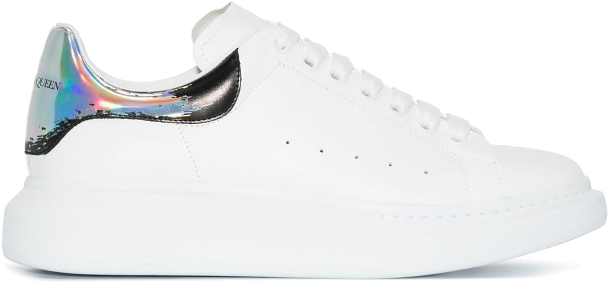 Alexander McQueen Oversized White White Iridescent Silver 705061WIBNS Wit