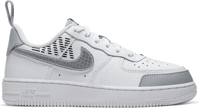 Nike Air Force 1 Low 07 LV8 White Wolf Grey Black (PS) CK0829-100