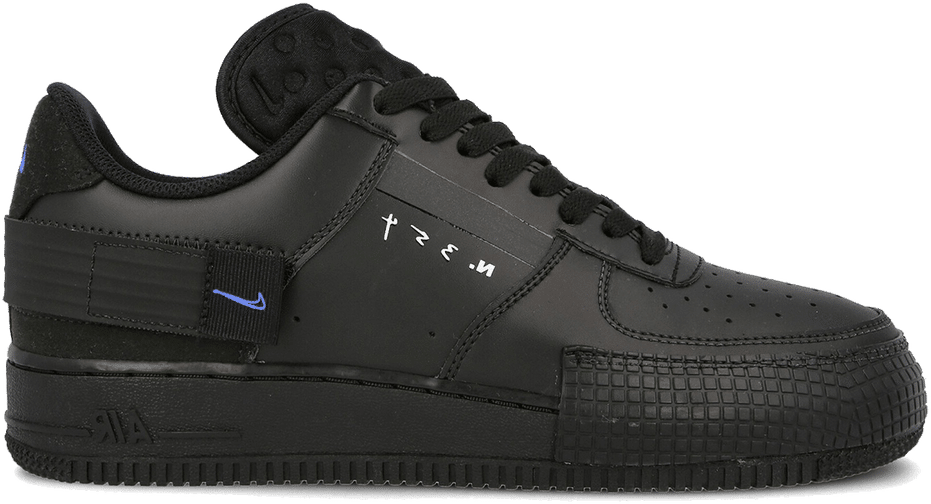 Nike air force 1 type deals black