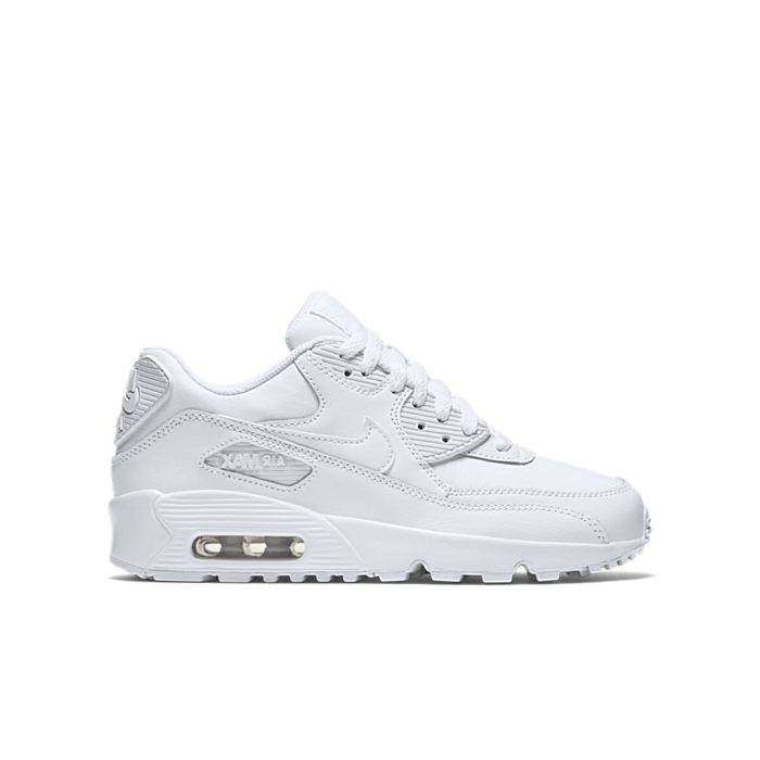 Nike Air Max 90 White Leather (GS) 833412-100