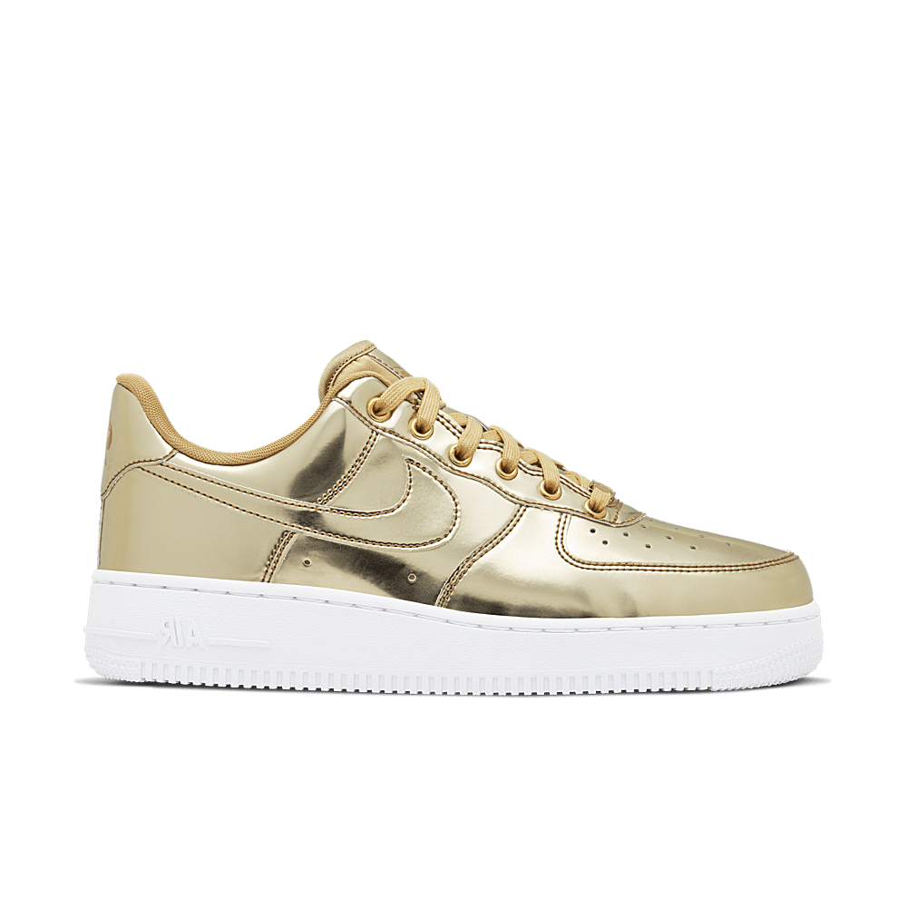 nike air force 1 metallic gold swoosh