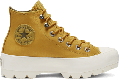 Converse Wmns Chuck Taylor All Star Lugged Leather High ‘Gold Dart’ Gold 565005C