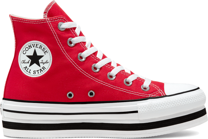 Converse Everyday Platform Chuck Taylor All Star High Top voor dames University Red/White/Black 567996C
