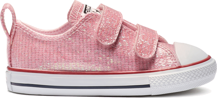 Converse Chuck Taylor All Star Hook and Loop Sparkle Low Top Pink 763550C