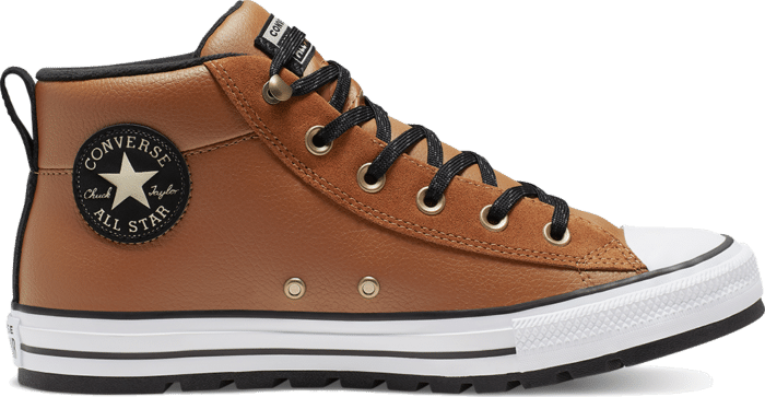 Converse Unisex Converse Chuck Taylor All Star Street Leather Mid Top Warm Tan/White/Black 166073C
