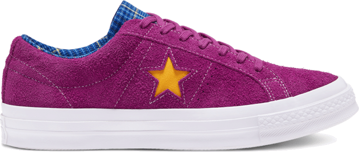 Converse Unisex Twisted Prep One Star Low Top Rose Maroon/Rush Blue/Amarillo 166846C