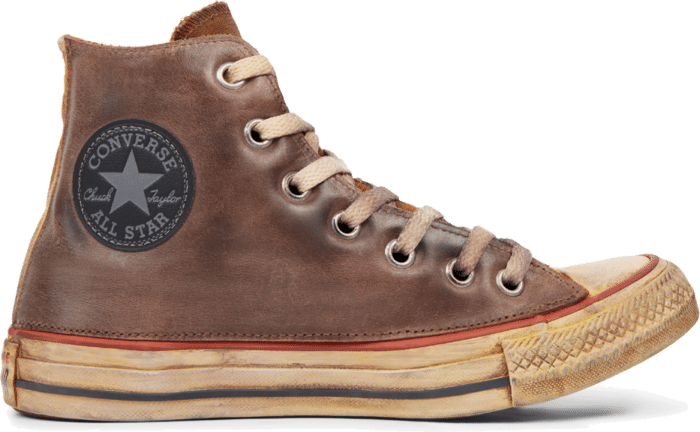 Vernauwd probleem Tomaat Converse Chuck Taylor All Star Premium Vintage Leather High Top Brown  165772C