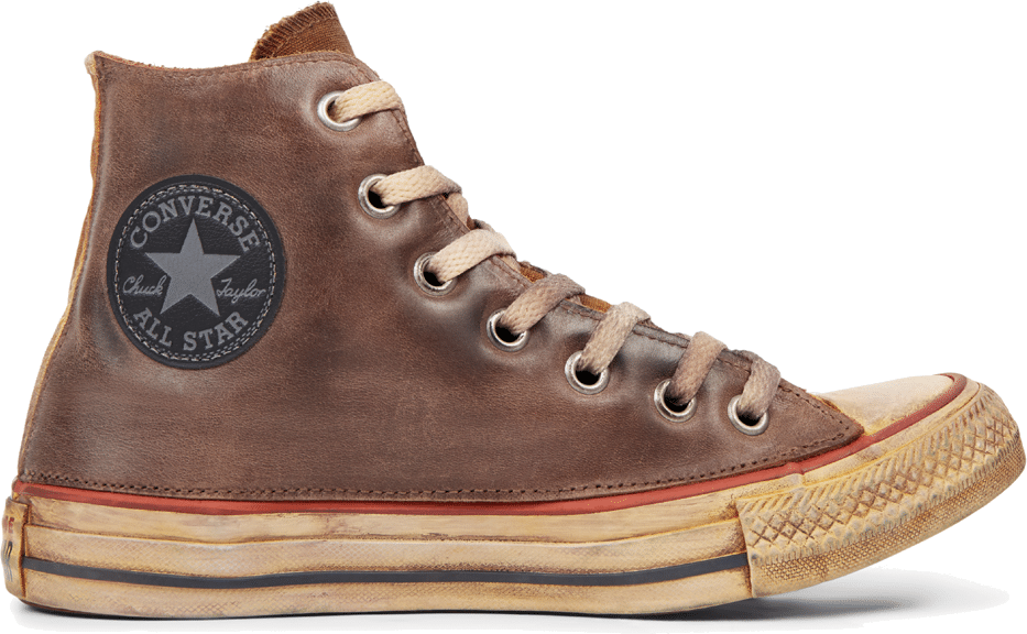 Vernauwd probleem Tomaat Converse Chuck Taylor All Star Premium Vintage Leather High Top Brown  165772C