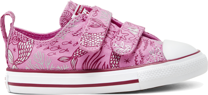 Converse CTAS 2V OX PEONY PINK/ROSE MAROON/WIT Peony Pink/Rose Maroon/White 767205C