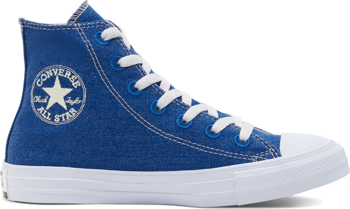 Converse Unisex Renew Cotton Chuck Taylor All Star High Top Rush Blue/Natural/White 166741C