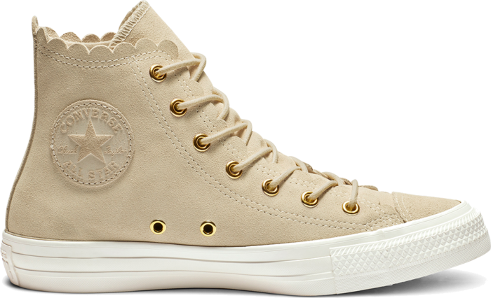 Converse Chuck Taylor All Star Frilly Thrills High Top Gold 563421C