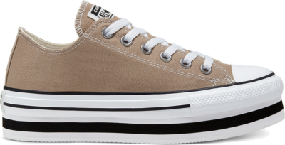 Converse Everyday Platform Chuck Taylor All Star Low Top voor dames Khaki/White/Black 567997C