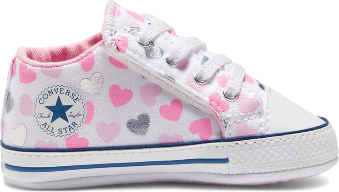 Converse Heartsfall Chuck Taylor All Star Cribster White/Cherry Blossom/Silver 868020C