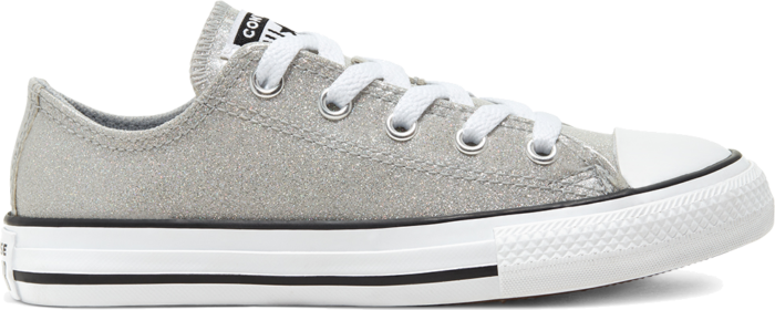 Converse Coated Glitter Chuck Taylor All Star Low Top voor kids Grey/ Black 666896C