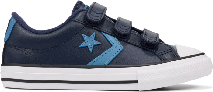 Converse Leather Hook and Loop Star Player Low Top voor kinderen White 666042C