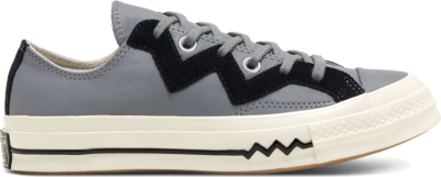Converse Leather and Chevron Chuck 70 Low Top voor dames Black/ Brown 566137C