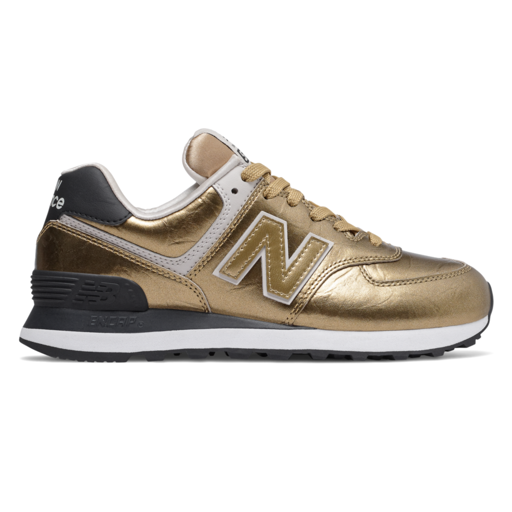 niemand verjaardag Giet New Balance 574 Gold/Black WL574WEP | Sneakerbaron NL