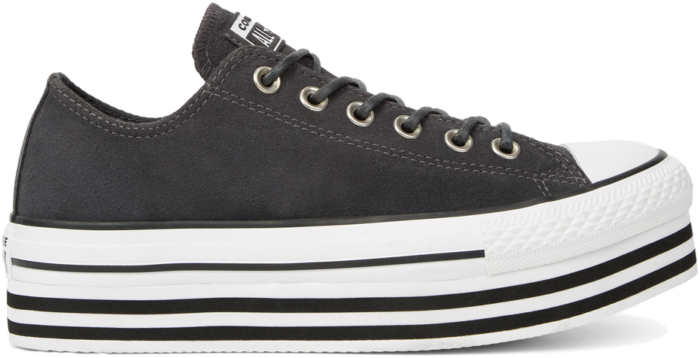 Converse Chuck Taylor All Star Platform Suede Low Top Black/ White 565832C