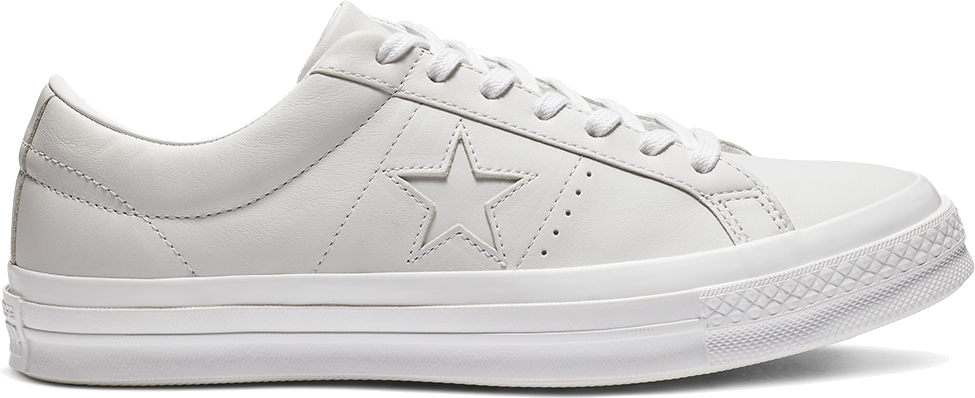 Converse one star outlet leather low top white