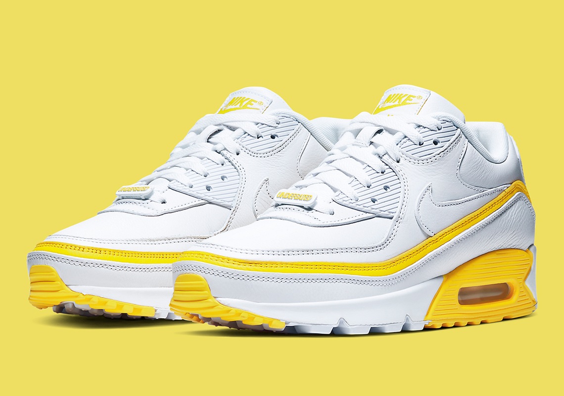 nike air max 90 undefeated white yellow