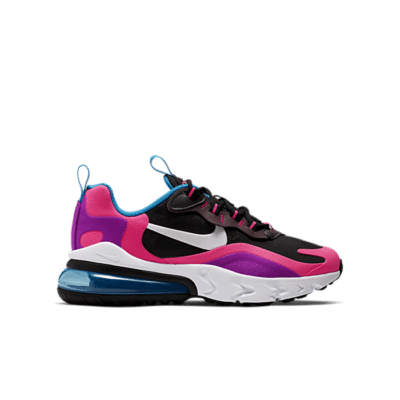 Nike Air Max 270 React Black Hyper Pink Vivid Purple (GS) BQ0101-001
