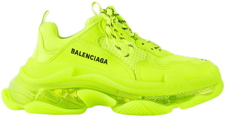 Balenciaga Triple S Clear Sole Fluo Yellow (W) 544351 W2FF 17320