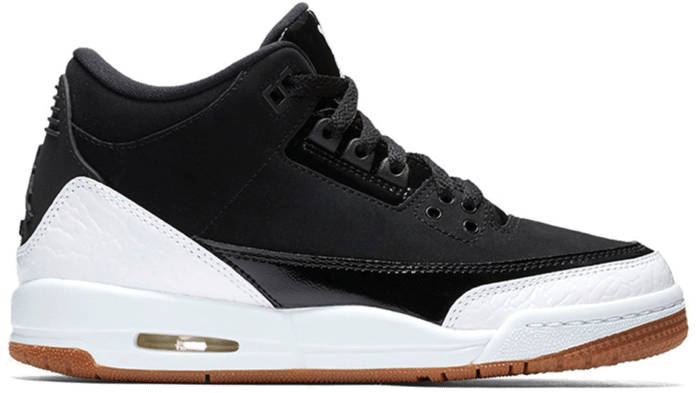 Jordan 3 Retro Black White Gum (GS) 441140-022