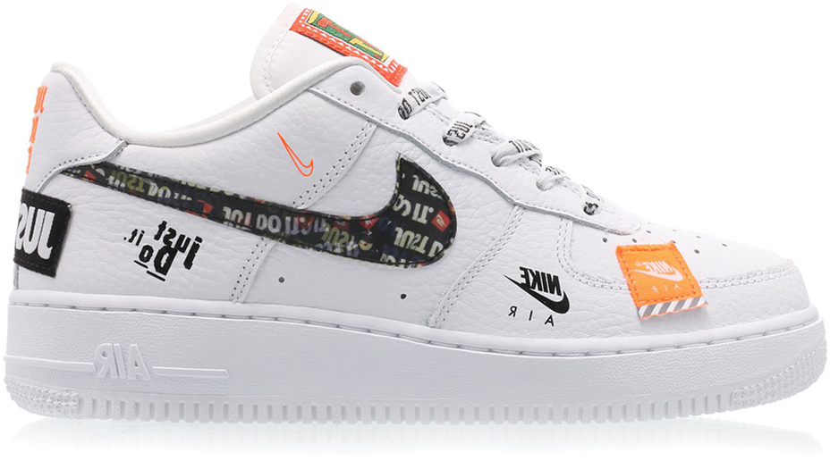 white just do it air force 1