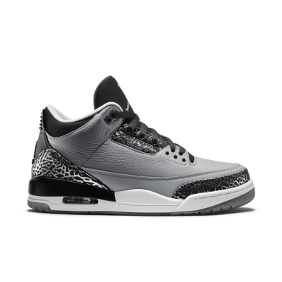 Air Jordan 3 Retro ‘Wolf Grey’. Wolf Grey/Black/White/Metallic Silver 136064-004