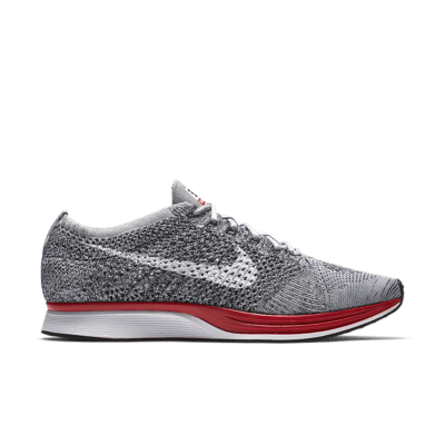 Nike Flyknit Racer ‘Little Red’ Wolf Grey/Pure Platinum/Cool Grey/White 526628-013