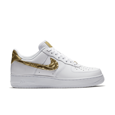 Nike Air Force 1 CR7 ‘Golden Patchwork’ White/White/Metallic Gold AQ0666-100