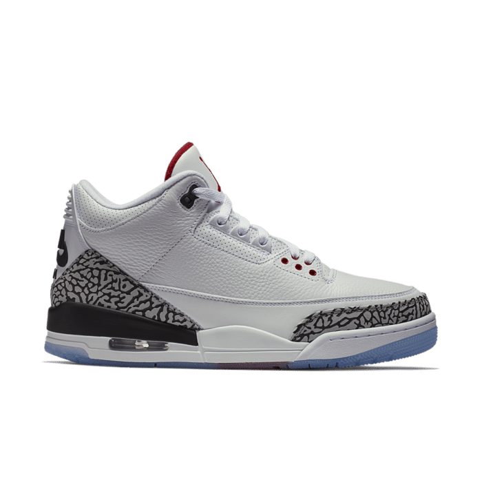 Air Jordan 3 ‘Free Throw Line’ White/Cement Grey/Black/Fire Red 923096-101