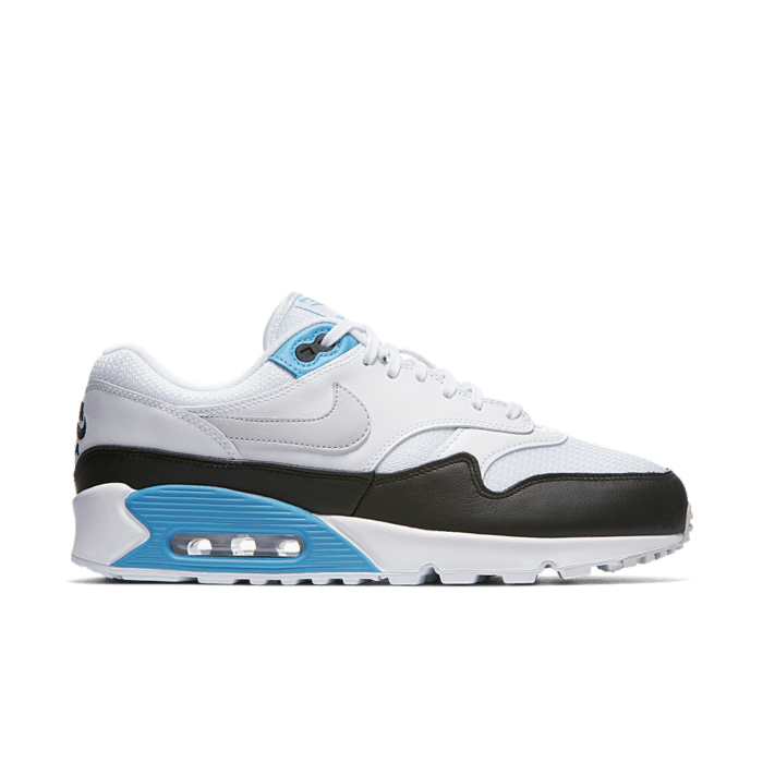 Nike Air Max 90/1 ‘White and Neutral Grey and Black’ White/Black/Laser Blue/Neutral Grey AJ7695-104