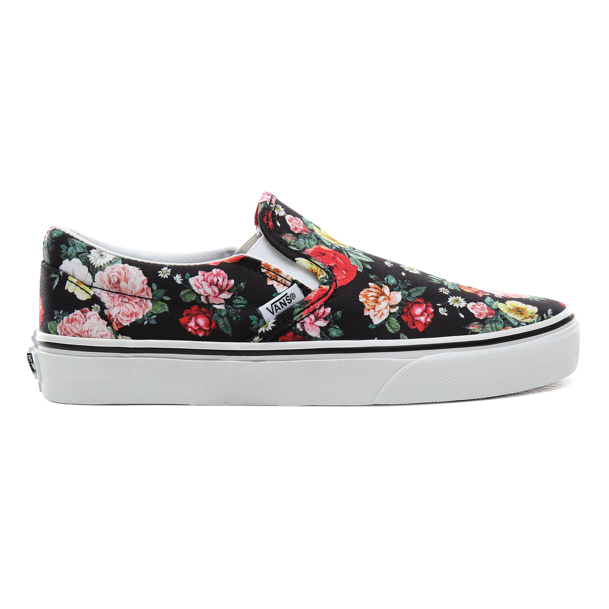 Vans Slip On Garden Floral Print Black Vn0a4bv3v8x Zwart