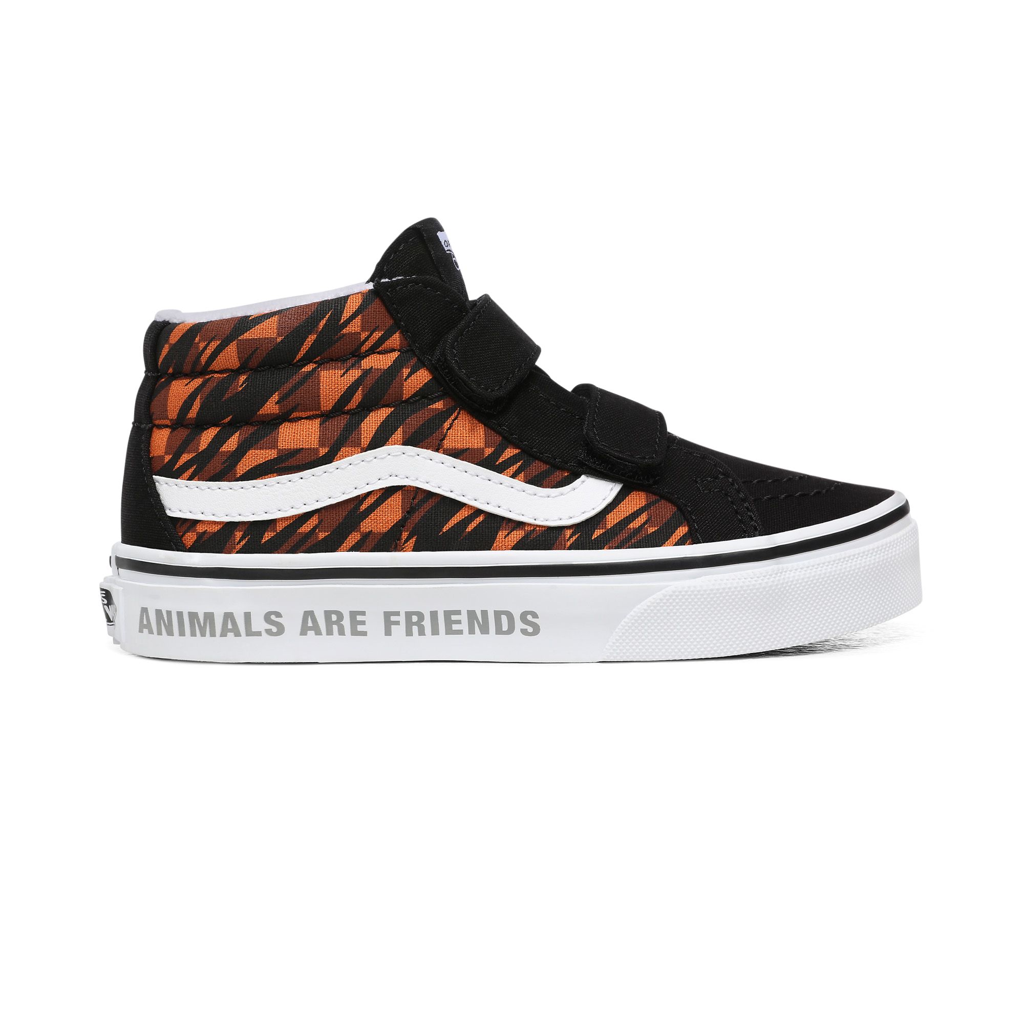 VANS Animal Checkerboard Sk8-mid Reissue V Voor Kinderen VN0A38HHXWG | Zwart