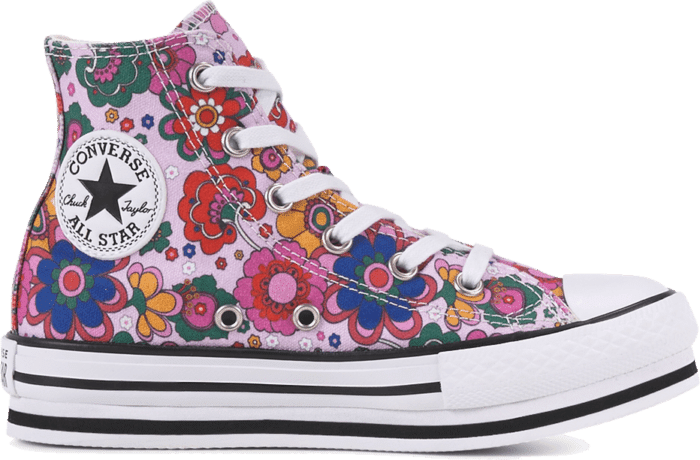Converse Girls Unite Platform Chuck Taylor All Star High Top voor kids Cherry Blossom/Multi/White 668017C