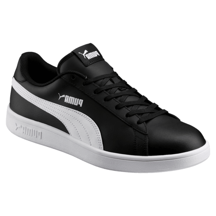 puma smash v2 black white