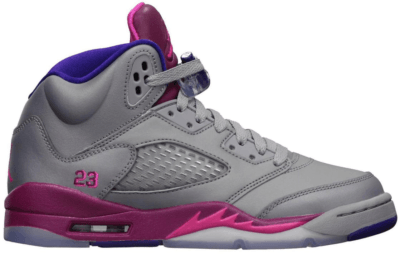 Jordan 5 Retro Cement Grey Pink (GS) Cement Grey/Pink Foil-Raspberry Red-Electric Purple 440892-009