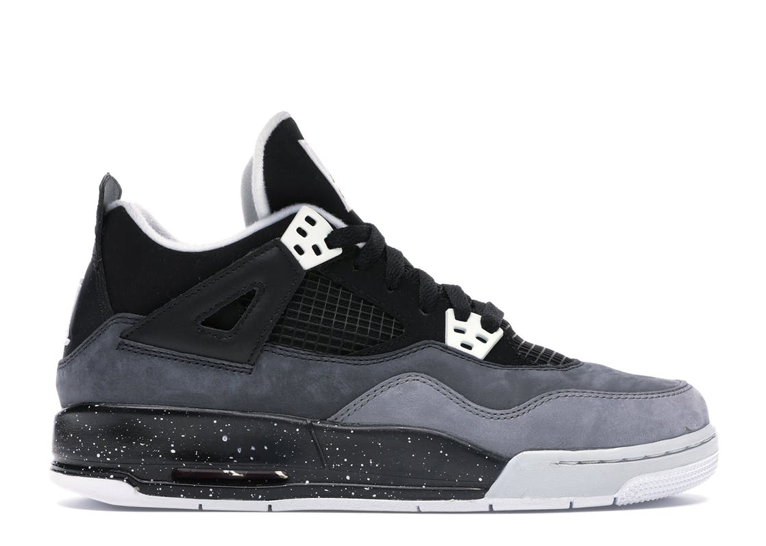 Jordan 4 Retro Fear GS Black White Cool Grey Pure Platinum