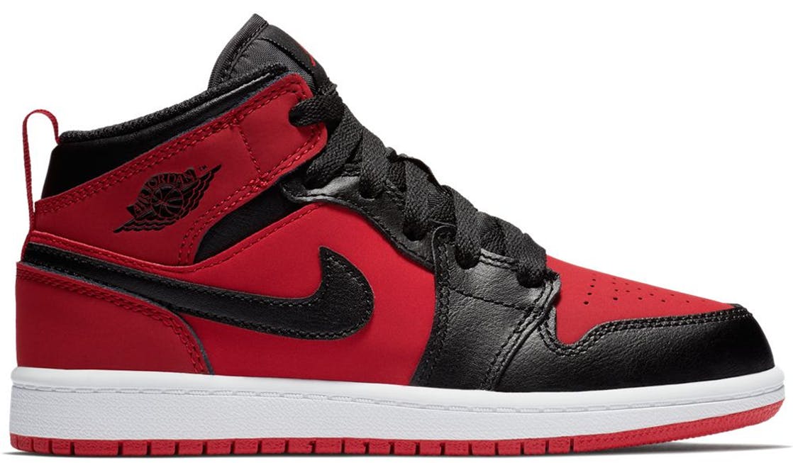 jordan air 1 mid black gym red