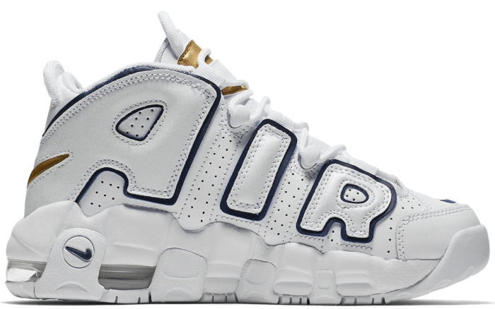 Nike Air More Uptempo White Midnight Navy (GS) 415082-109