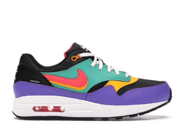 Nike air max 1 gs outlet zwart