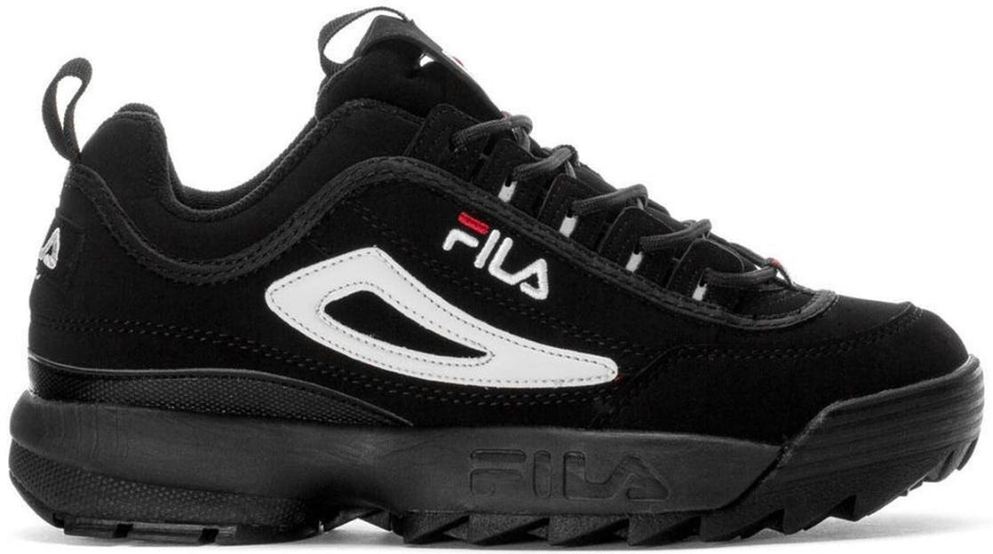 fila black red white