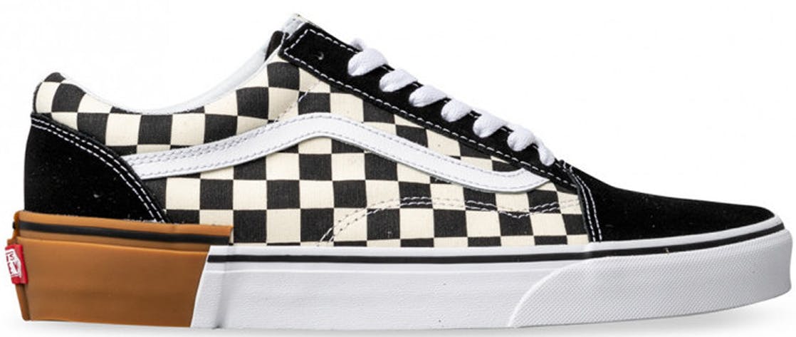 white checkerboard vans old skool