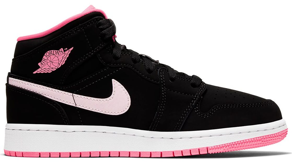 air jordan mid pink and black