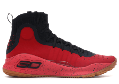Under Armour Curry 4 Red Black Gum 1298306-603