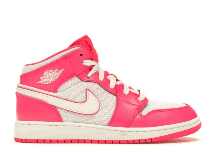 Jordan 1 Mid Hyper Pink White (GS 