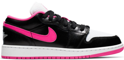 Jordan 1 Low Black White Hyper Pink (GS) 554723-061