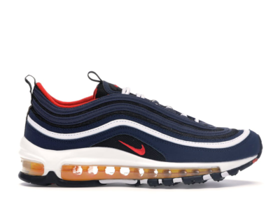 Nike Air Max 97 Midnight Navy Habanero Red (GS) 921522-402