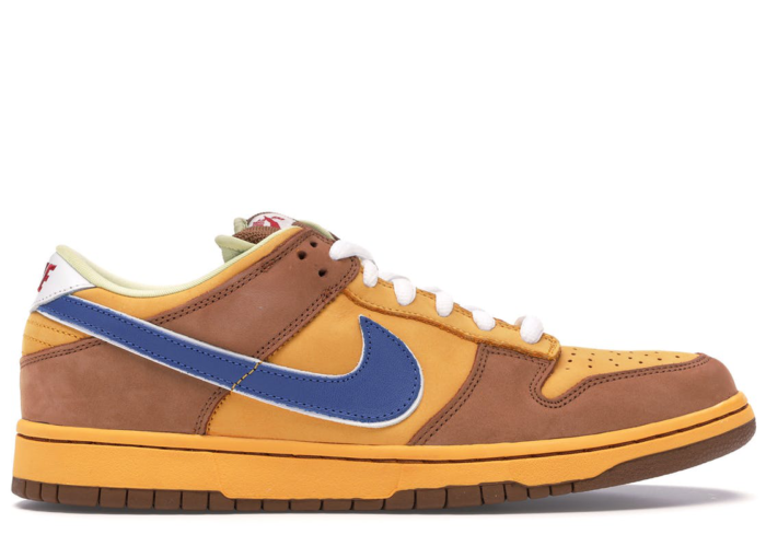 brown and blue nike sb